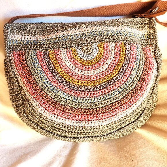 The Sak Ryder Crescent crossbody bag crochet multicolor - Picture 3 of 9